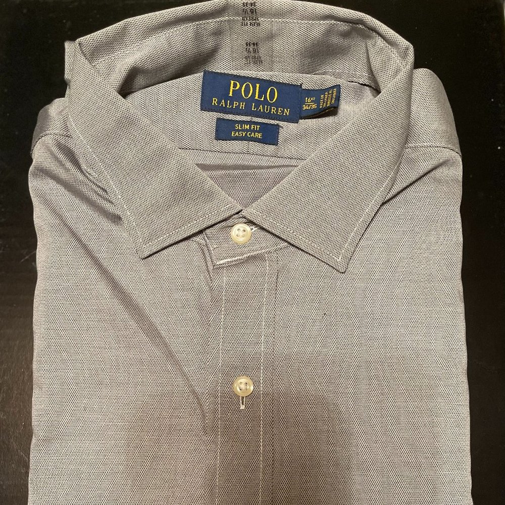 Polo Ralph Lauren Men's Slim Fit Easy Care Dress Shirt 16.5 34/35